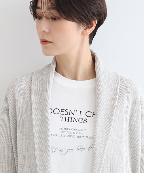 INDIVI（インディヴィ）の「【LIFE/SETUP可能】ワッフルカーディガン（カーディガン/ボレロ・レディース・チャコール/ライトグレー系8・38/34）」の15枚目の写真