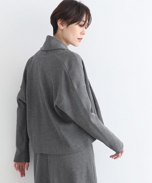 INDIVI（インディヴィ）の「【LIFE/SETUP可能】ワッフルカーディガン（カーディガン/ボレロ・レディース・チャコール/ライトグレー系8・38/34）」の9枚目の写真