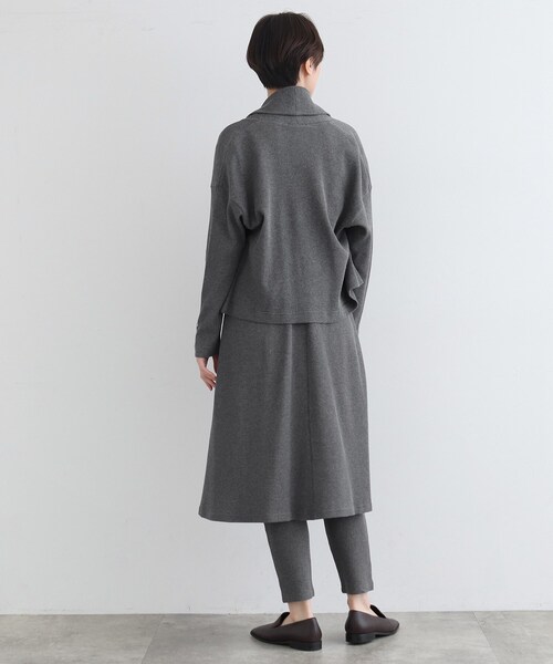 INDIVI（インディヴィ）の「【LIFE/SETUP可能】ワッフルカーディガン（カーディガン/ボレロ・レディース・チャコール/ライトグレー系8・38/34）」の4枚目の写真