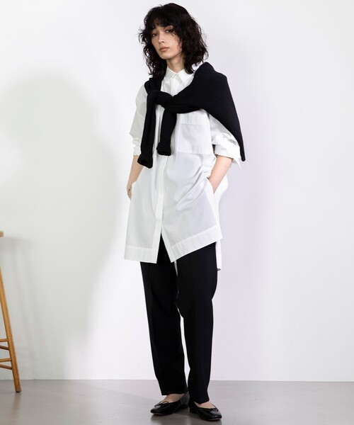 美品　23区 ニジュウサンク　オーバーサイズ シャツ　大きいサイズ46 23区（ニジュウサンク）の「【洗える】CANCLINIオーバーサイズ