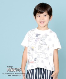 Vintage PEANUTS（ビンテージピーナッツ）の「PEANUTS/スヌーピーコラボ ドット柄半袖Tシャツ(100～130)（Tシャツ/カットソー）」