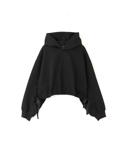 JILL STUART(ジルスチュアート)の「◆エフィーショートスウェットシャツ(パーカー・レディース・ブラック/ピンク・FREE)」の3枚目の写真