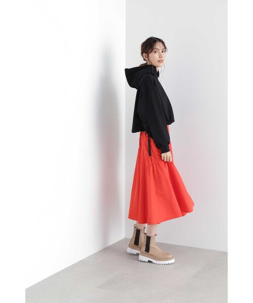 JILL STUART(ジルスチュアート)の「◆エフィーショートスウェットシャツ(パーカー・レディース・ブラック/ピンク・FREE)」の6枚目の写真