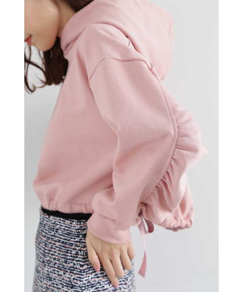 JILL STUART(ジルスチュアート)の「◆エフィーショートスウェットシャツ(パーカー・レディース・ブラック/ピンク・FREE)」の14枚目の写真