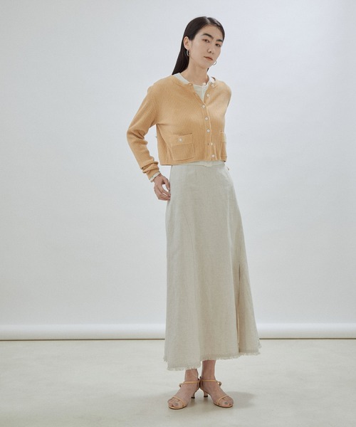 SALON adam et rope'(サロン アダム エ ロペ)の「クルーネックカーディガン-CreamyCotton /クリーミーコットン-(カーディガン/ボレロ・レディース・ホワイト/ベージュ/ブラック系その他/ブルー系その他4・FREE)」の12枚目の写真