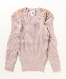 OUTDOOR KINT WEAR -  WOOLY PULLY NATO VEE NECK w/PATCH