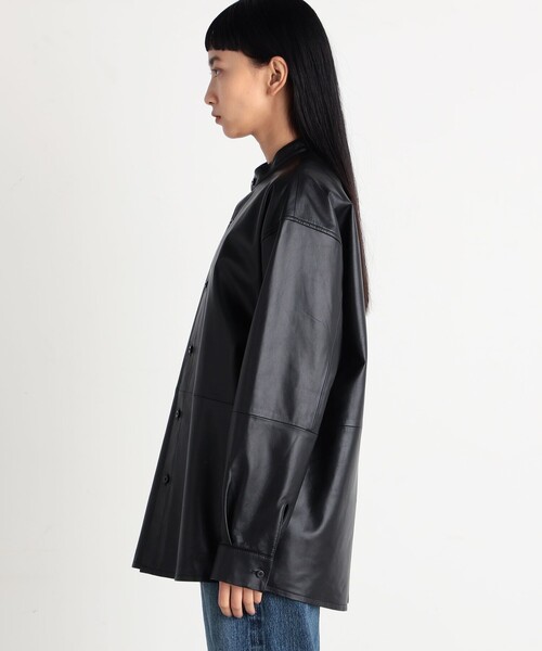 EDITION(エディション)の「ラムレザー シャツジャケット(その他アウター・レディース・ブラック・FREE)」の10枚目の写真