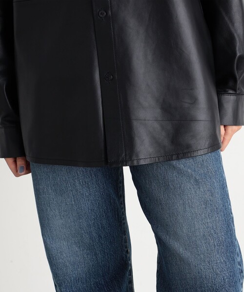 EDITION(エディション)の「ラムレザー シャツジャケット(その他アウター・レディース・ブラック・FREE)」の5枚目の写真