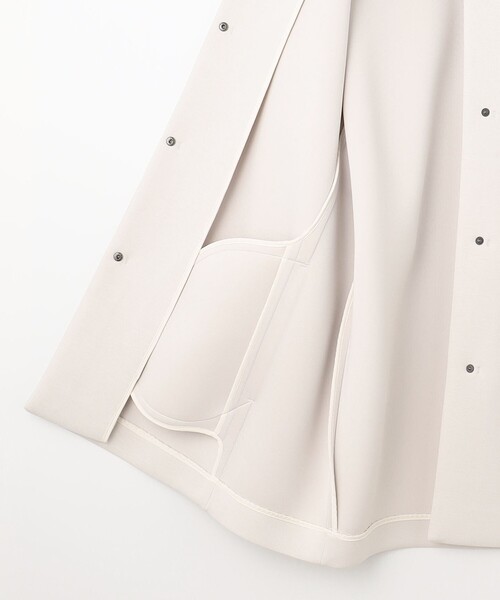 UNFILO（アンフィーロ）の「【洗える/シワになりにくい】ダブルフェイスジャージー　ノーカラー（ノーカラーコート・レディース・アイボリー系/ネイビー系・X-LARGE）」の13枚目の写真