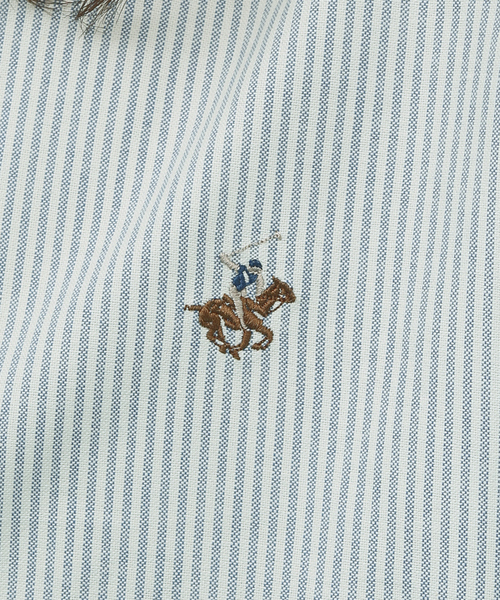 BEVERLY HILLS POLO CLUB(ビバリーヒルズポロクラブ)の「【BEVERLY HILLS POLO CLUB / ビバリーヒルズポロクラブ】ビッグシルエット ワンポイントPOLO 刺繍 半袖BDシャツ/ボタンダウンシャツ(シャツ/ブラウス・メンズ・グレイッシュブルー/ホワイト/グリーン/その他1/その他2・M/L/LL)」の8枚目の写真