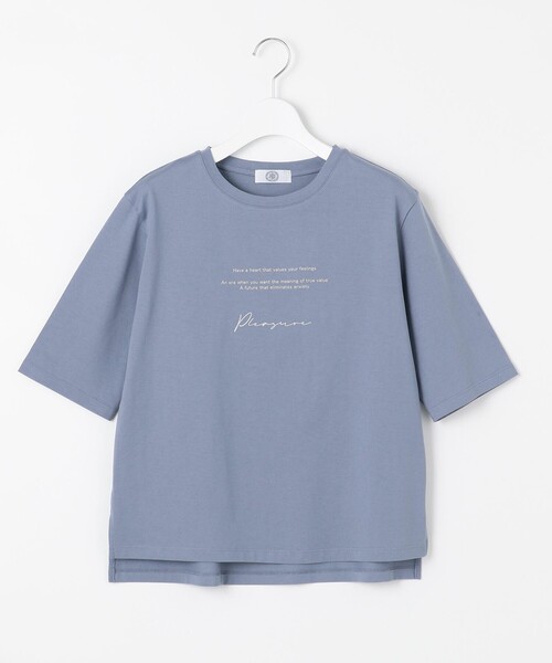 J.PRESS(ジェイプレス)の「ロゴ Tシャツ(Tシャツ/カットソー・レディース・ふじ色系/ベージュ系/ダルブルー系/ホワイト系・T13/T15)」の20枚目の写真