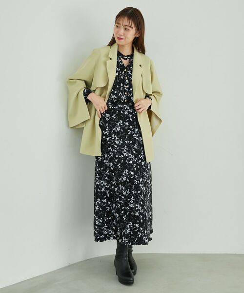 MAJESTIC LEGON(マジェスティックレゴン)の「スリットスリーブ2wayジャケット(その他アウター・レディース・アイボリー/ライトグリーン/モカ・MEDIUM)」の4枚目の写真