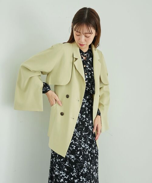 MAJESTIC LEGON(マジェスティックレゴン)の「スリットスリーブ2wayジャケット(その他アウター・レディース・アイボリー/ライトグリーン/モカ・MEDIUM)」の10枚目の写真