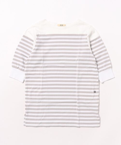 FITH（フィス）の「ボーダー膝下丈ワンピース（ワンピース・キッズ・グリーン/ブラック/グレー・90/110/120/100）」の3枚目の写真