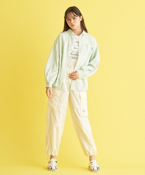 pom ponette junior（ポンポネットジュニア）の「ストライプシャツ+  