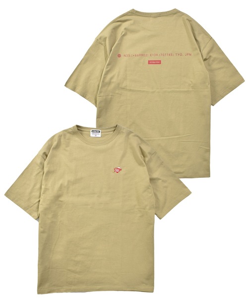 DOUBLE STEAL(ダブルスティール)の「ハート刺繍 Tシャツ(Tシャツ/カットソー・メンズ・ホワイト系その他/ライトカーキ/ホワイト/ライトブルー/ブラック・MEDIUM/LARGE/X-LARGE)」の1枚目の写真