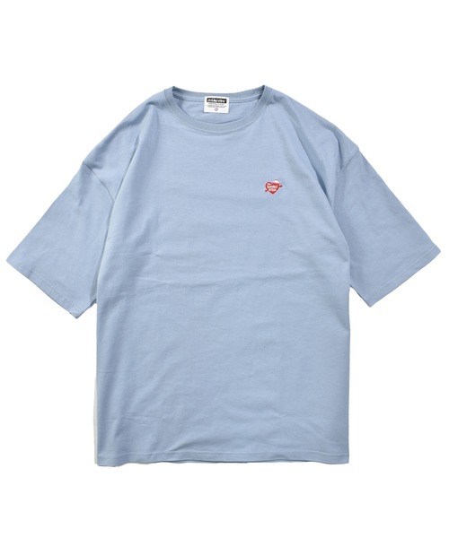 DOUBLE STEAL(ダブルスティール)の「ハート刺繍 Tシャツ(Tシャツ/カットソー・メンズ・ホワイト系その他/ライトカーキ/ホワイト/ライトブルー/ブラック・MEDIUM/LARGE/X-LARGE)」の13枚目の写真