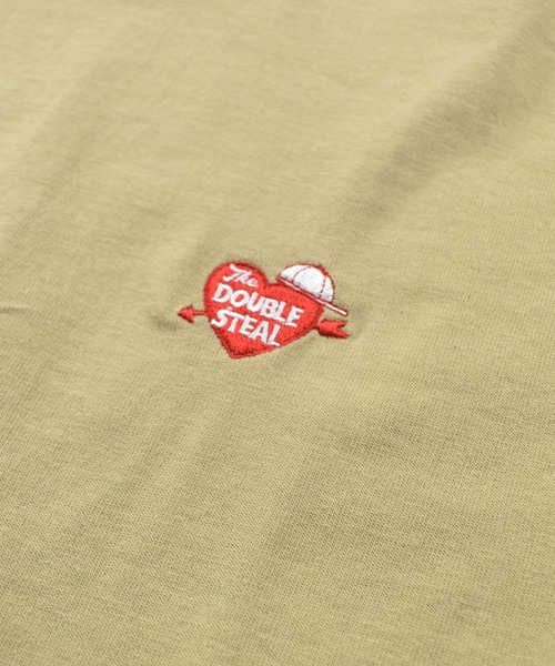 DOUBLE STEAL(ダブルスティール)の「ハート刺繍 Tシャツ(Tシャツ/カットソー・メンズ・ホワイト系その他/ライトカーキ/ホワイト/ライトブルー/ブラック・MEDIUM/LARGE/X-LARGE)」の14枚目の写真