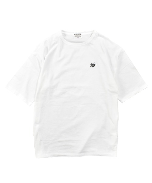 DOUBLE STEAL(ダブルスティール)の「ハート刺繍 Tシャツ(Tシャツ/カットソー・メンズ・ホワイト系その他/ライトカーキ/ホワイト/ライトブルー/ブラック・MEDIUM/LARGE/X-LARGE)」の21枚目の写真
