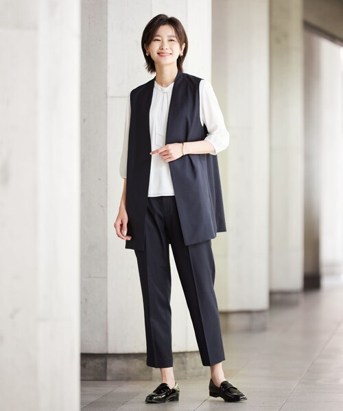 J.PRESS Ladies（J.プレス レディス）の「【セットアップ対応・洗える・UVケア・速乾】 OXIJEWELストレッチ テーパード パンツ（その他パンツ・レディース・ベージュ系/ライトグレー系/ネイビー系・S/XS）」の8枚目の写真