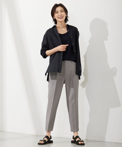J.PRESS Ladies（J.プレス レディス）の「【セットアップ対応・洗える・UVケア・速乾】 OXIJEWELストレッチ テーパード パンツ（その他パンツ・レディース・ベージュ系/ライトグレー系/ネイビー系・S/XS）」の12枚目の写真
