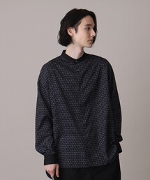 THE SHOP TK  | 小紋柄クレリックバンドカラーシャツ(シャツ/ブラウス)