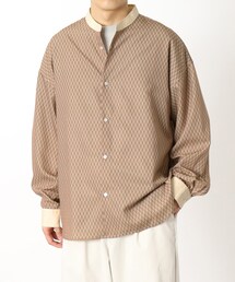 THE SHOP TK  | 小紋柄クレリックバンドカラーシャツ(シャツ/ブラウス)