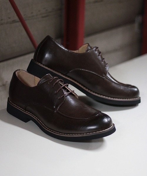 AAA+(サンエープラス)の「AAA+ / Uチップシューズ(モカシン/デッキシューズ・メンズ・キャメル/ダークブラウン/ブラック・40/41/42)」の3枚目の写真