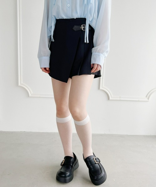 Loueme(ルエム)の「【23S/S】ベルト半プリーツラップショートパンツ(その他パンツ・レディース・アイボリー/ブラック/ピンク・M)」の17枚目の写真