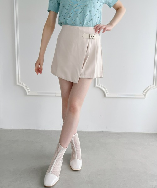 Loueme(ルエム)の「【23S/S】ベルト半プリーツラップショートパンツ(その他パンツ・レディース・アイボリー/ブラック/ピンク・M)」の16枚目の写真