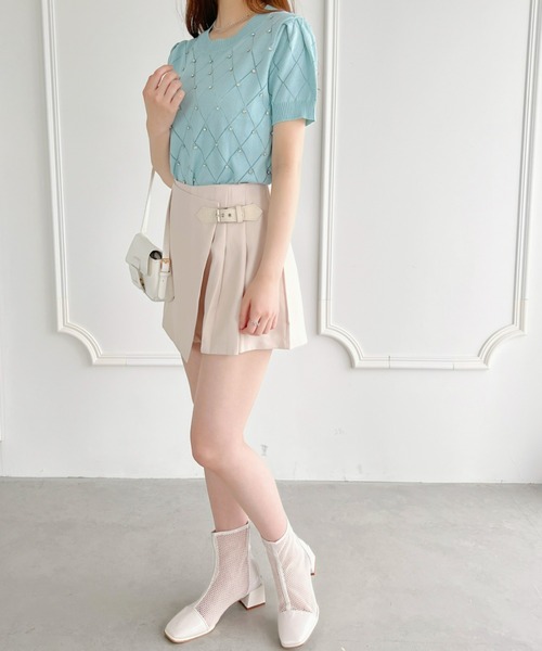 Loueme(ルエム)の「【23S/S】ベルト半プリーツラップショートパンツ(その他パンツ・レディース・アイボリー/ブラック/ピンク・M)」の20枚目の写真