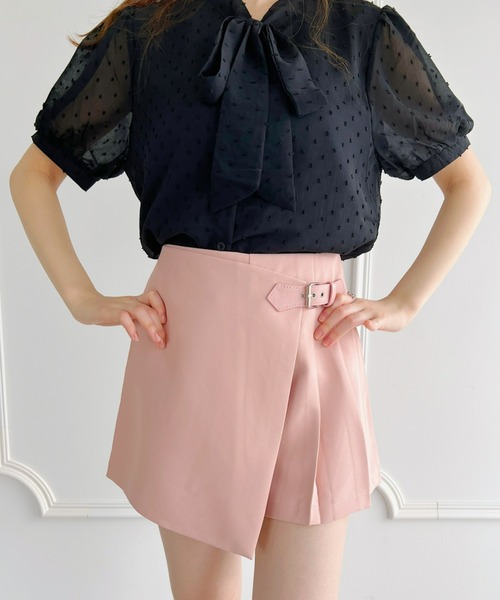 Loueme(ルエム)の「【23S/S】ベルト半プリーツラップショートパンツ(その他パンツ・レディース・アイボリー/ブラック/ピンク・M)」の21枚目の写真