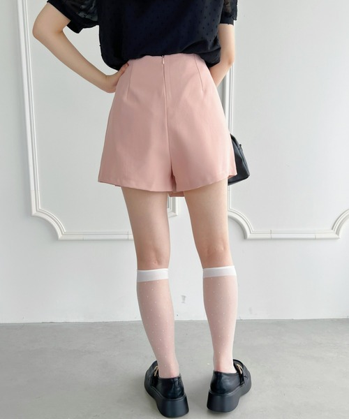 Loueme(ルエム)の「【23S/S】ベルト半プリーツラップショートパンツ(その他パンツ・レディース・アイボリー/ブラック/ピンク・M)」の9枚目の写真
