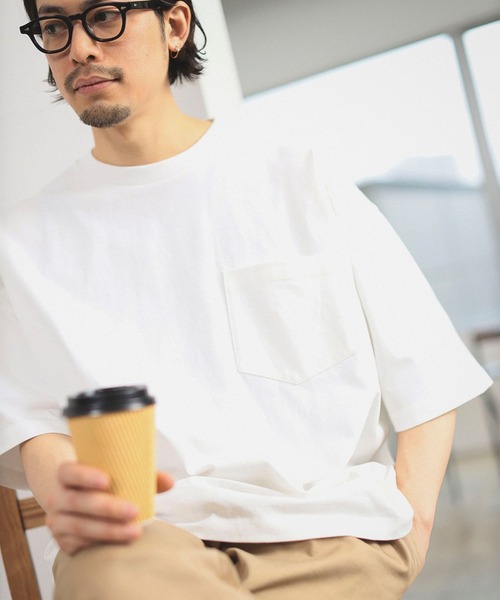 B:MING by BEAMS（ビーミングバイビームス）の「【WEB限定/UNISEX】B:MING by BEAMS / ヘビーウェイト クルーネック ビッグ Tシャツ（Tシャツ/カットソー・メンズ・オフホワイト/ブラック/ブルー系その他/オレンジ/ライトグレー/ブラウン系その他5・MEDIUM/LARGE/X-LARGE）」の2枚目の写真