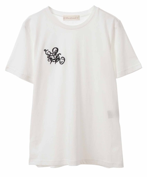 31 Sons de mode(トランテアン ソン ドゥ モード)の「オリジナルロゴ刺繍Tシャツ(Tシャツ/カットソー・レディース・オフホワイト/ピンク/ネイビー・36)」の18枚目の写真