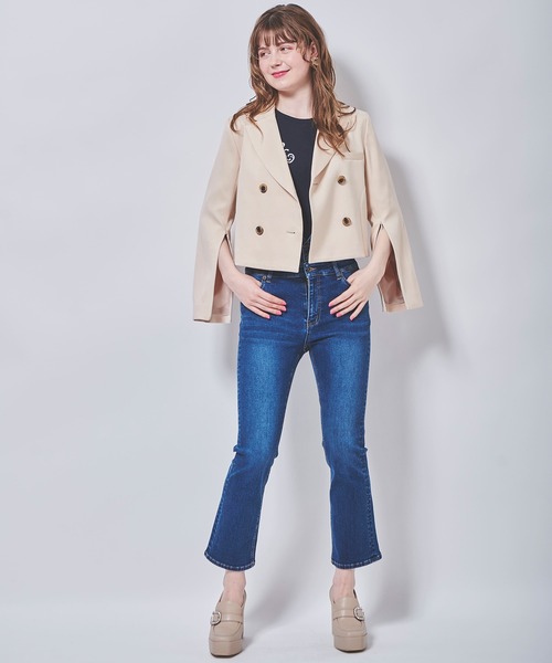 31 Sons de mode(トランテアン ソン ドゥ モード)の「オリジナルロゴ刺繍Tシャツ(Tシャツ/カットソー・レディース・オフホワイト/ピンク/ネイビー・36)」の10枚目の写真