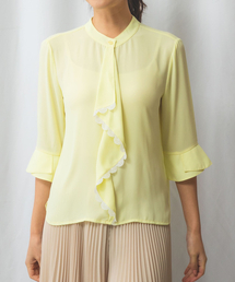 NARACAMICIE（ナラカミーチェ）の「ジョーゼットレースフリルブラウス（シャツ/ブラウス）」