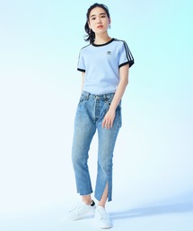 アディカラー クラシックス ワッフル スリーストライプス スリム半袖Tシャツ adidas（アディダス）の「アディカラー クラシックス ワッフル