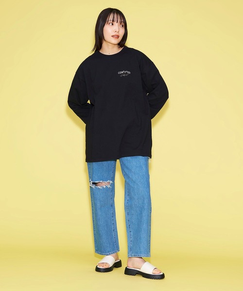 FOREVER 21（フォーエバー トゥエンティーワン）の「BACKプリントロンTEE（Tシャツ/カットソー・レディース・ブルー/グリーン/ブラック/ホワイト・MEDIUM/SMALL）」の10枚目の写真