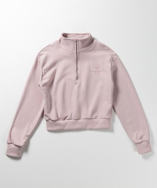 me+em select(ミームセレクト)の「※※【 セットアップ対応 】me+em select mini logo half zip short sweat / ミームセレクトミニロゴ刺繍ハーフジップショートスウェット【 韓国製 】(スウェット・レディース・ブラック/グレー/ピンク/ベージュ・FREE)」の19枚目の写真
