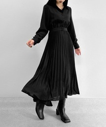 LVEU. | 【ZOZOTOWN限定】Pleated shirt one-piece / プリーツシャツワンピース (シャツワンピース)