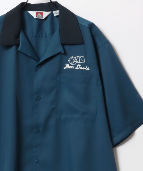 BEN DAVIS(ベンデイビス)の「BEN DAVIS/ベンデイビス SCRIBBLE STITCH O/C SHIRT/オーバーサイズ ロゴ バック刺繍 クレリック オープンカラー 半袖シャツ/ボーリングシャツ(シャツ/ブラウス・メンズ・ブラック/グレイッシュブルー/ホワイト・XL/L/M)」の19枚目の写真