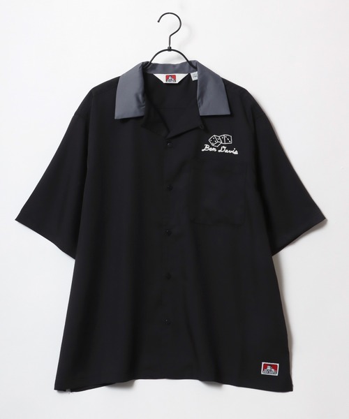 BEN DAVIS(ベンデイビス)の「BEN DAVIS/ベンデイビス SCRIBBLE STITCH O/C SHIRT/オーバーサイズ ロゴ バック刺繍 クレリック オープンカラー 半袖シャツ/ボーリングシャツ(シャツ/ブラウス・メンズ・ブラック/グレイッシュブルー/ホワイト・XL/L/M)」の16枚目の写真