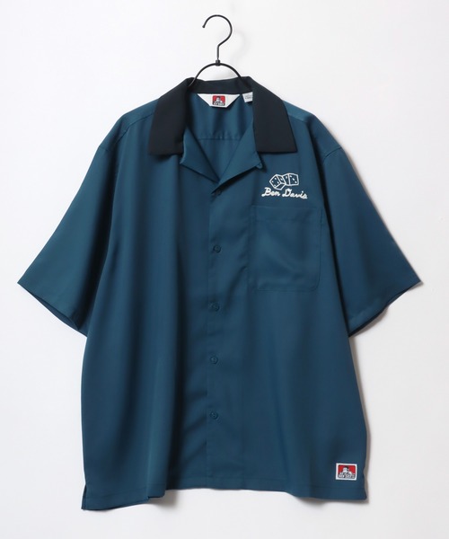 BEN DAVIS(ベンデイビス)の「BEN DAVIS/ベンデイビス SCRIBBLE STITCH O/C SHIRT/オーバーサイズ ロゴ バック刺繍 クレリック オープンカラー 半袖シャツ/ボーリングシャツ(シャツ/ブラウス・メンズ・ブラック/グレイッシュブルー/ホワイト・XL/L/M)」の14枚目の写真