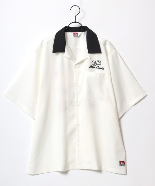 BEN DAVIS(ベンデイビス)の「BEN DAVIS/ベンデイビス SCRIBBLE STITCH O/C SHIRT/オーバーサイズ ロゴ バック刺繍 クレリック オープンカラー 半袖シャツ/ボーリングシャツ(シャツ/ブラウス・メンズ・ブラック/グレイッシュブルー/ホワイト・XL/L/M)」の18枚目の写真