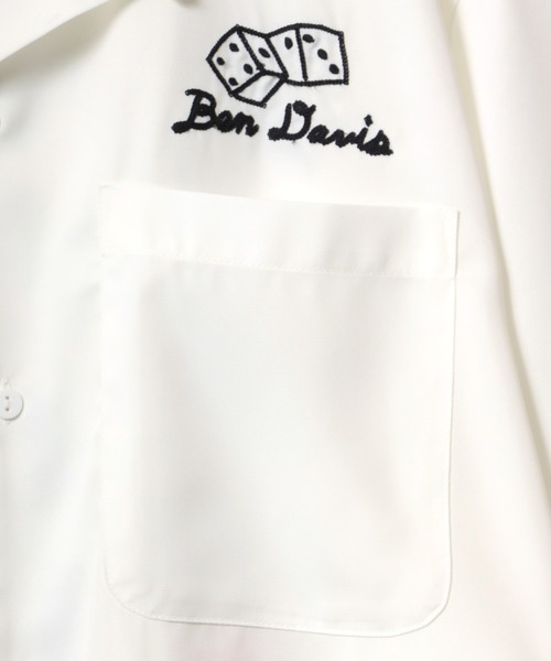 BEN DAVIS(ベンデイビス)の「BEN DAVIS/ベンデイビス SCRIBBLE STITCH O/C SHIRT/オーバーサイズ ロゴ バック刺繍 クレリック オープンカラー 半袖シャツ/ボーリングシャツ(シャツ/ブラウス・メンズ・ブラック/グレイッシュブルー/ホワイト・XL/L/M)」の11枚目の写真