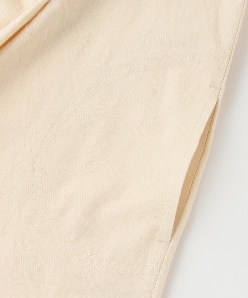 petit main（プティマイン）の「【リンク】開衿Aラインワンピース(キッズ)（シャツワンピース・キッズ・アイボリー/ブルー・110cm/120cm/90cm/100cm/80ｃｍ/130cm）」の5枚目の写真