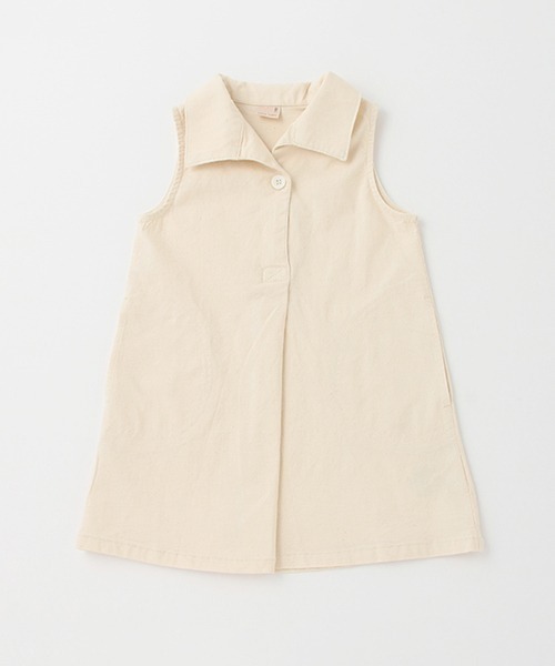 petit main（プティマイン）の「【リンク】開衿Aラインワンピース(キッズ)（シャツワンピース・キッズ・アイボリー/ブルー・110cm/120cm/90cm/100cm/80ｃｍ/130cm）」の17枚目の写真