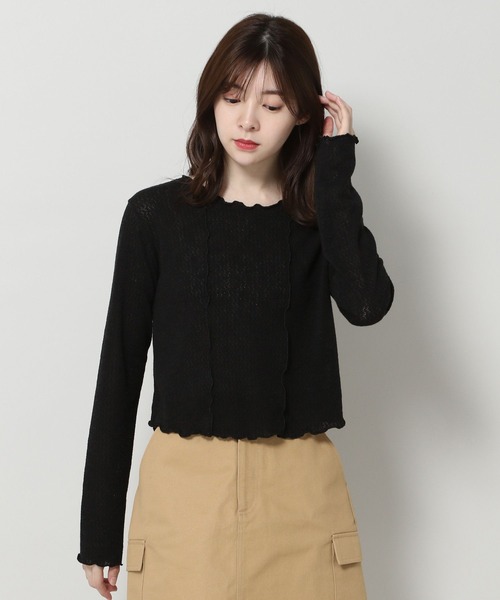 ALAND(エーランド)の「3.3 Field Trip/メロウエッジ長袖Tシャツ 2904759(Tシャツ/カットソー・レディース・ブラック/アイボリー・FREE)」の21枚目の写真