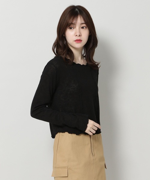 ALAND(エーランド)の「3.3 Field Trip/メロウエッジ長袖Tシャツ 2904759(Tシャツ/カットソー・レディース・ブラック/アイボリー・FREE)」の11枚目の写真